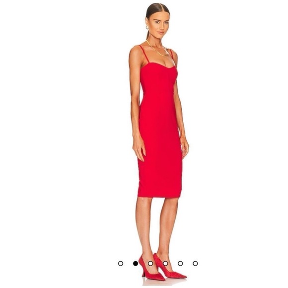 NWT Nookie Revolve Allure Midi Dress Cherry Red Size XS - Picture 1 of 7